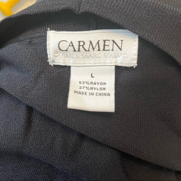 Carmen Marc Valvo Beaded Sleeve Bolero Sweater - Picture 4 of 5